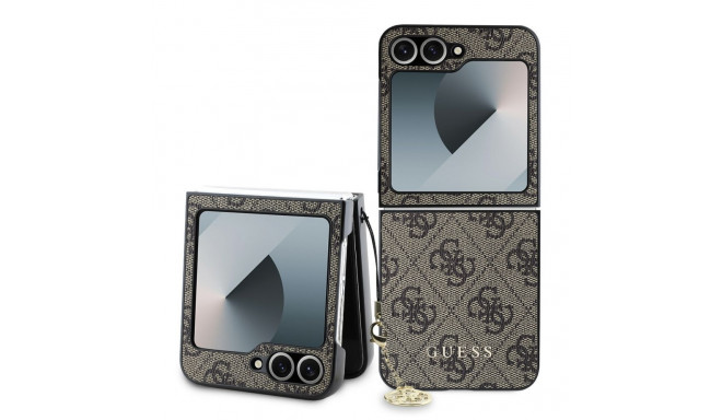 Guess - Guess 4G Charm Case for Samsung Galaxy Z Flip 6 Brown