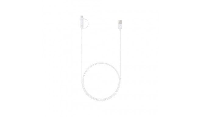 Samsung - EP-DG930DWE Samsung Combo microUSB Data Cable with USB-C Reduction 1.5m White (Bulk)