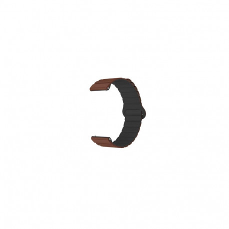 Riff 22mm Universal Loop magnetic silicone strap Brown/Black