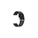 Riff 22mm Black Silicone Strap