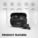 JBL Wave 200 True Wireless TWS Bluetooth H-Res Sound Headset with Mic & Charging Case Black