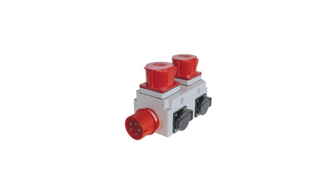 Holzmann ALA1_400V power distribution unit (PDU) 2 AC outlet(s) Black, Grey, Red