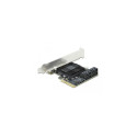DeLOCK 5 port SATA PCI Express x4 Card - Low Profile Form Factor