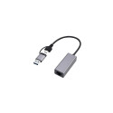 Gembird A-USB3AC-LAN2G-01 PowerLine network adapter 2500 Mbit/s Ethernet LAN Black, Grey 1 pc(s)