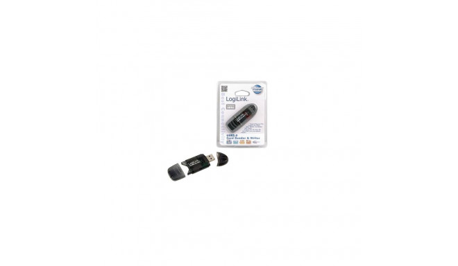 LogiLink Cardreader USB 2.0 Stick external for SD/MMC card reader Black