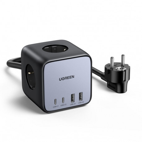UGREEN DigiNest Cube toiteplokk (3 AC pistikupesa + 65W 2A2C)