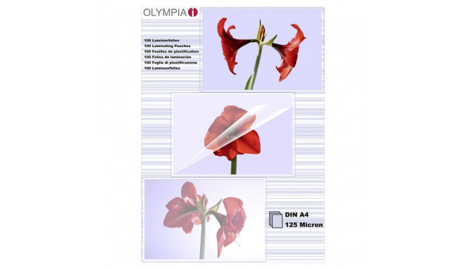 1x100 Olympia lamineerimiskiled DIN A4 125 mikronit 9176