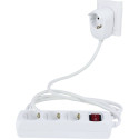 REV Multiple Socket Outlet 3+1-fold 5m + switch white