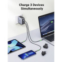 UGREEN USB-A+2*USB-C 65 W GaN Ülemaailmne Reisi Kiirlaadija