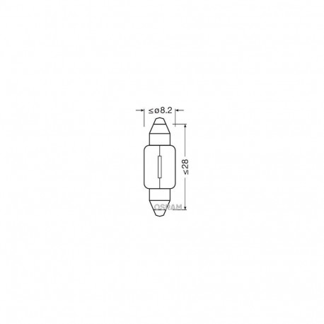 12V 3W SV7-8 l=28mm