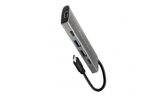 AXAGON HMC-5G2 2x USB-A + 2x USB-C + HDMI, USB-C 3.2 Gen 2 10Gbps hub, PD 60W, 13cm USB-C cable
