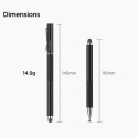 Puutepliiats mahtuvuslikule ekraanile Universal Stylus Pen, kahe erineva otsaga, must, Spigen