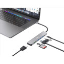 "Equip Dock USB-C->HDMI.3xUSB3.0.SD/TF.100WPD 25cm si"
