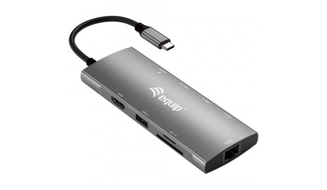 "Equip Dock USB-C->HDMI.GbE.USB2.0.3xUSB3.0.100WPD.+ 25cm si"