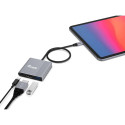 "Equip Dock USB-C->HDMI.USB-A.100WPD 25cm gr"