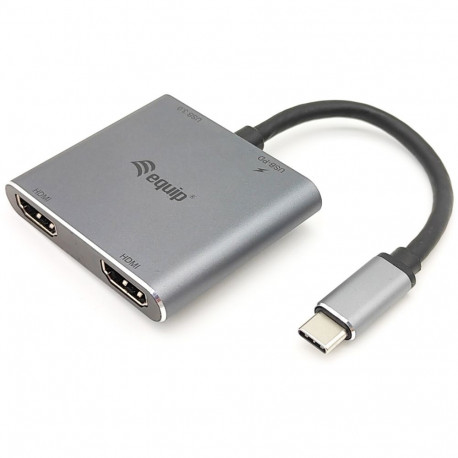 "Equip Dock USB-C->2xHDMI.USB 3.0.100WPD 15cm si"