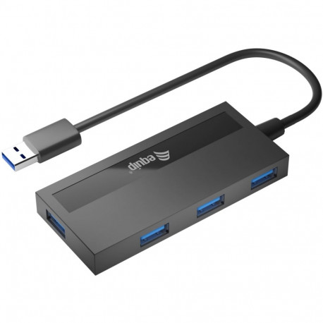 "Equip USB-Hub 4-Port 3.2 ->4x3.0 +USB-C Adp.5Gbps o.Netz.sw"