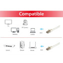 "Equip Patchkabel Cat6A S/FTP 2xRJ45 0.50m weiß Cat7ProLSZH Polybeutel"