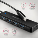 HUE-C1C HUB 4-portiline USB 5Gbps 19cm USB-C kaabel