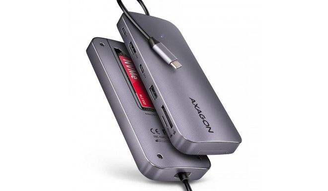 HMC-6GM2 USB jaotur 6in1 10Gbps HDMI M.2 NVME PD