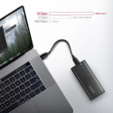 Axagon External USB-C 3.2 Gen 2 metal box for M.2 NVMe & SATA SSD disk. Screwless.