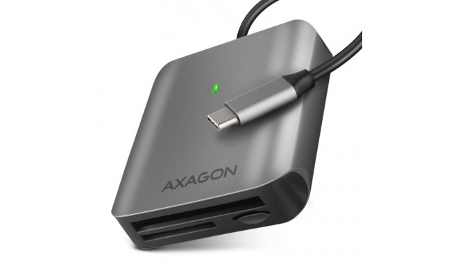 Aluminum high-speed USB-C 3.2 Gen 1 memory card reader. 3 slots UHS-II.