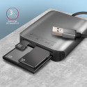 Axagon Aluminum high-speed USB-A 3.2 Gen 1 memory card reader. 3 slots UHS-II.