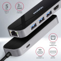 AXAGON HMC-6GL USB-hub 3x USB-3.0 1x RJ-45 1x HDMI