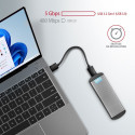 AXAGON EEM2-SA USB micro-B 3.2 Gen 1 - M.2 SATA SSD 30-80mm kruvivaba sooneline karp