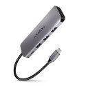 AXAGON HMC-5 USB-C-Hub 2x USB-A HDMI 2x USB-C 3.2 Gen 1 1x SD 1x microSD silver