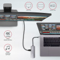 AXAGON HMC-5 USB-C-Hub 2x USB-A HDMI 2x USB-C 3.2 Gen 1 1x SD 1x microSD silver