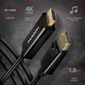 AXAGON RVD-HI14C2 DisplayPort HDMI adapterkaabel 4K/30 Hz 180 cm pikk must