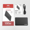 AXAGON EE25-SLC väline 2,5" kest USB 3.0 / SATA III - USB-C must
