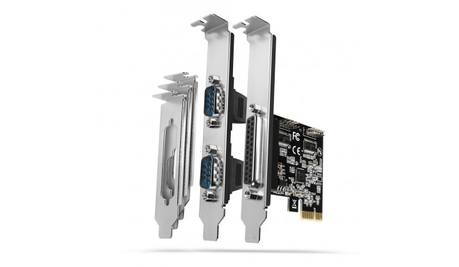 AXAGON PCEA-PSN PCIe-Adapter mit 1x Parallel- + 2x Serial-Ports - ASIX AX99100 Chipset
