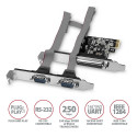 AXAGON PCEA-PSN PCIe-Adapter mit 1x Parallel- + 2x Serial-Ports - ASIX AX99100 Chipset