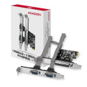 AXAGON PCEA-PSN PCIe-adapter 1x paralleel- ja 2x jadapordiga – ASIX AX99100 kiibistik