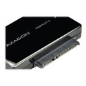 Axagon SATA USB 3.0 tasku + toiteallikas must (ADSA-FP3)