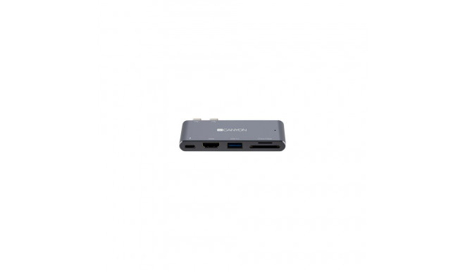 CANYON DS-5 multiport dokkimisjaam 5 pordiga Thunderbolt 3 kahe USB-C isasliidesega, 1×Thunderbolt 3