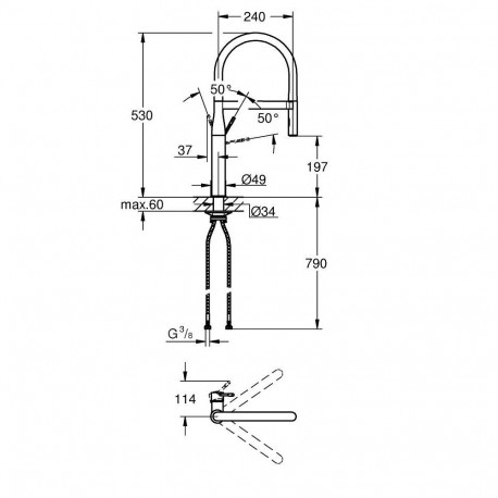 Kitchen faucet Grohe ESSENCE, 30294000, chrome