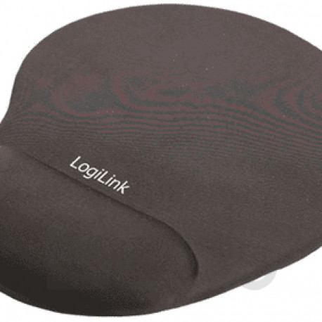 LogiLink Mauspad m. Silikon Gel Handballenauflage schwarz
