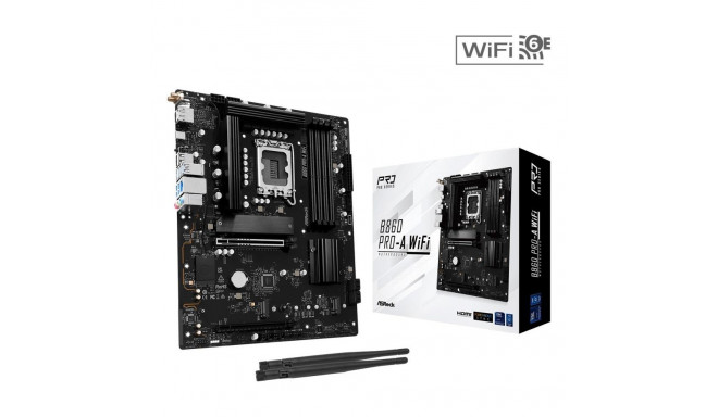 Asrock B860 Pro-A WiFi Intel B860 LGA 1851 (Socket V1) ATX emaplaat