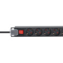 Intellinet 19" 1U Rackmount 9-Way EU 2-pin (CEE 7/3) PDU, 16A, On/Off, Built in 2m EU 2-pin (CEE 7/3