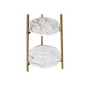 Floor Lamp DKD Home Decor Golden Metal Polyester White 50 W MDF Wood (41 x 41 x 156 cm)
