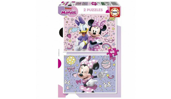 2 Pusle Komplekt Educa Minnie Mouse 48 Tükid, osad
