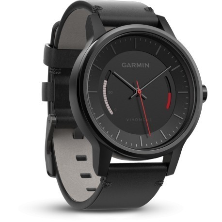 Garmin трекер активности Vivomove Classic, черный/черная кожа