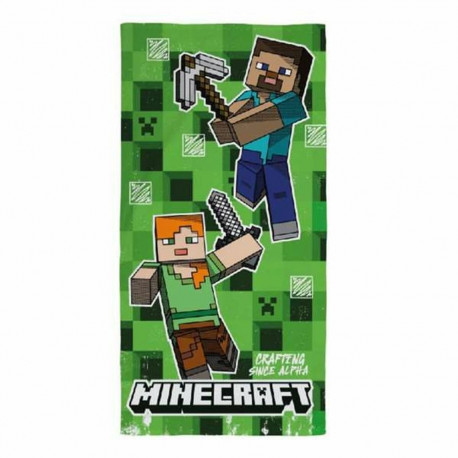 Pludmales dvielis Minecraft 70 x 140 cm Poliesters