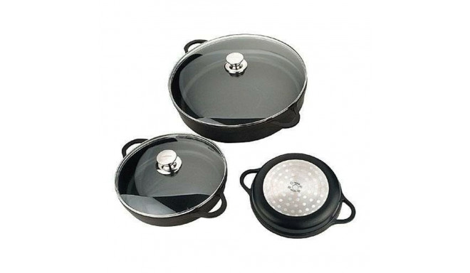 Casserole with lid Valira 4135/25 Black Ø 24 cm