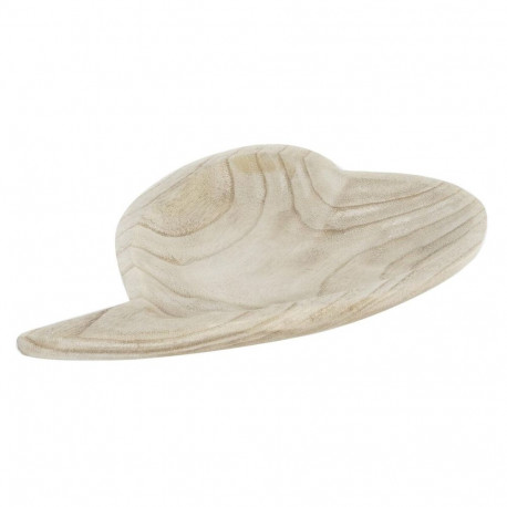 Suupistete alus DKD Home Decor Helepruun Naturaalne Süda Troopiline 35 x 24 x 4 cm