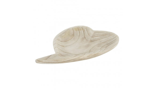 Suupistete alus DKD Home Decor Helepruun Naturaalne Süda Troopiline 35 x 24 x 4 cm