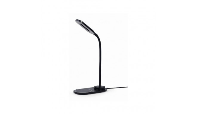 Gembird MOBILE CHARGER WRL DESK LAMP/BLACK TA-WPC10-LED-01